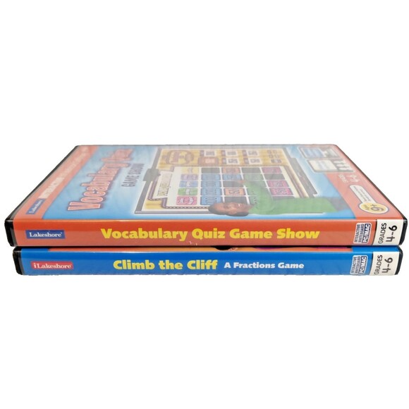 Lakeshore Education Lot of 2 Vocabulary Quiz,Fractions PC/MAC -2 Software Games - Picture 11 of 13